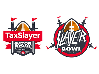 Slayer Bowl college football logo parody