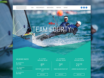 Dribbble blue green sailing sea ui water web web design