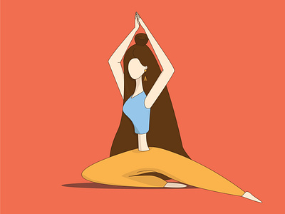 Challenge_2 healthy lifestyle yoga дизайн иллюстрация рисунки характер