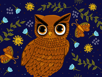 Owl illustration owl pattern
