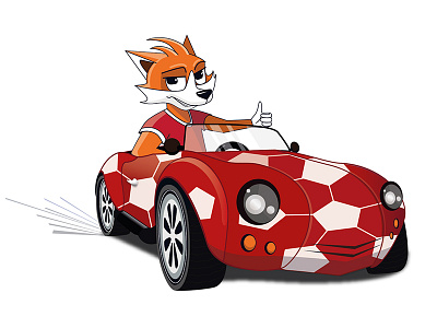 Fox_2 design fox illustration команда персонаж принт футбол