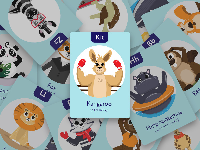 Training cards children illustration children training cards vector design illustration character