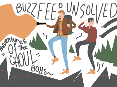Ghoul Boys art artwork buzzfeed buzzfeed unsolved character character design colour comic design fanart illustration illustrator typography vector