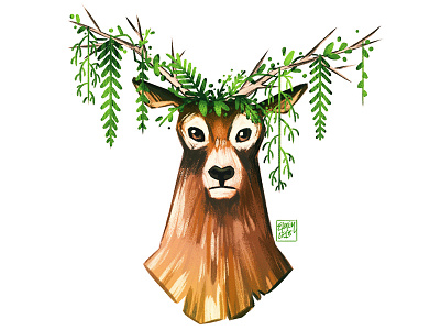 Forest Spirit Deer character design concept art deer digital painting illustration nature photoshop visual development