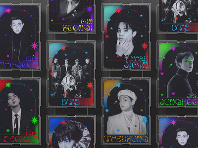 BTS x GQ x LV - graphic posters