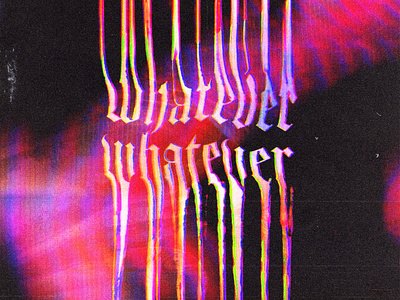 whatever. design experimental graphic design poster psychedelic retro trippy type type design typography