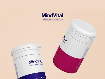 MindVital branding logo medicine minimal packaging