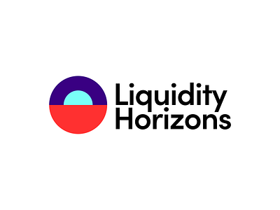 Liquidity Horizons Concept bold brand brand identity branding flat logo tech typography