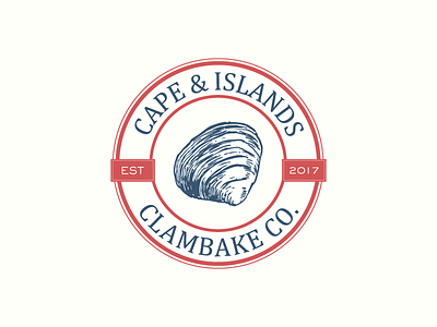 Cape and Islands badge brand development branding clam clambake design east coast food graphic design icon illustration logo