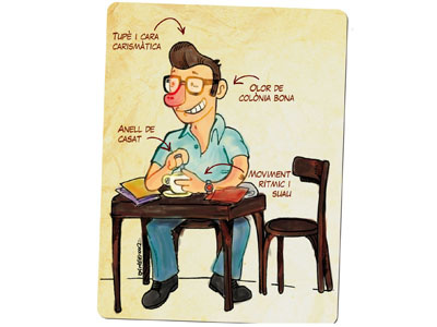 Anònim il·lustrat - Cafè anònim bar cartoon character coffe drawing illustration man