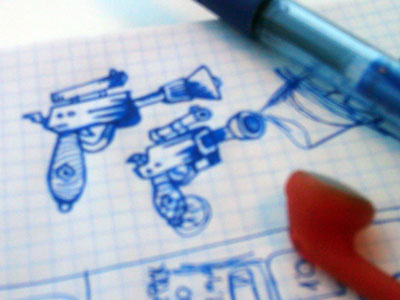 sketch Weapon 01 drawing hans blaster illustration sketch weapon
