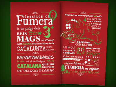 Christmas Card Fumera card catalunya christmas fumera illustration