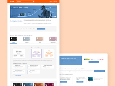 Smiles - Credit Cards Page credit cards design financial site travel ui ux website