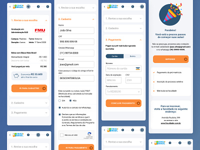 Educa+Brasil - Mobile Education Checkout checkout design education mobile ui ux website