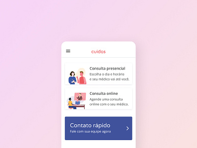 Cuidas - Healthtech app design system healthtech illustration mobile ui ux