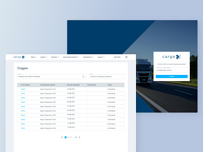 Cargo X - Logistics Shipping List design list logistics product design ui ux website