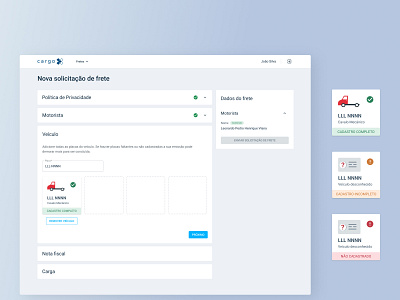 Cargo X - Logistics Shipping Form design form forms logistics product design ui ux website