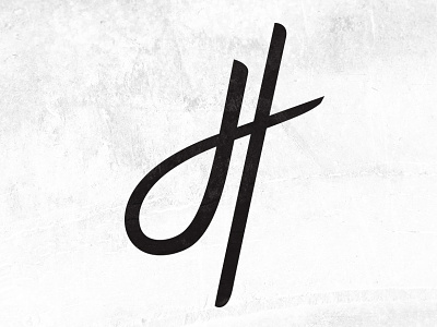 Cursive Letter "H" (Cross)