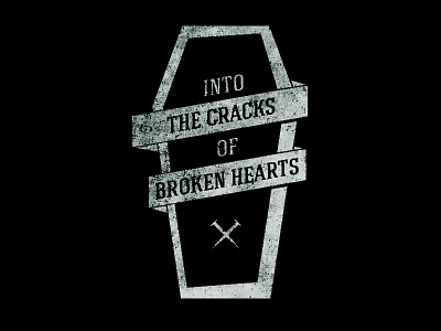 Coffin Logo With Type black broken cement coffin cracks dark death grunge hearts illustration makoyed minimal nails poetry vadim vadimages