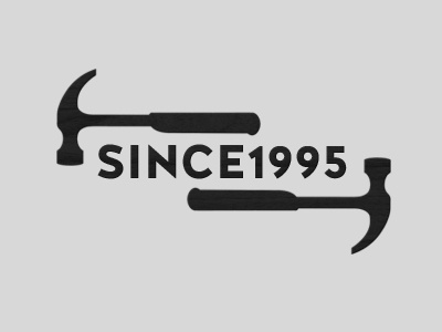 Since 1995 classy construction hammer icon illustration makoyed since vadim vadimages