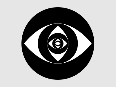 Infinite Eye circle end eye icon infinite logo mark symmetry vision