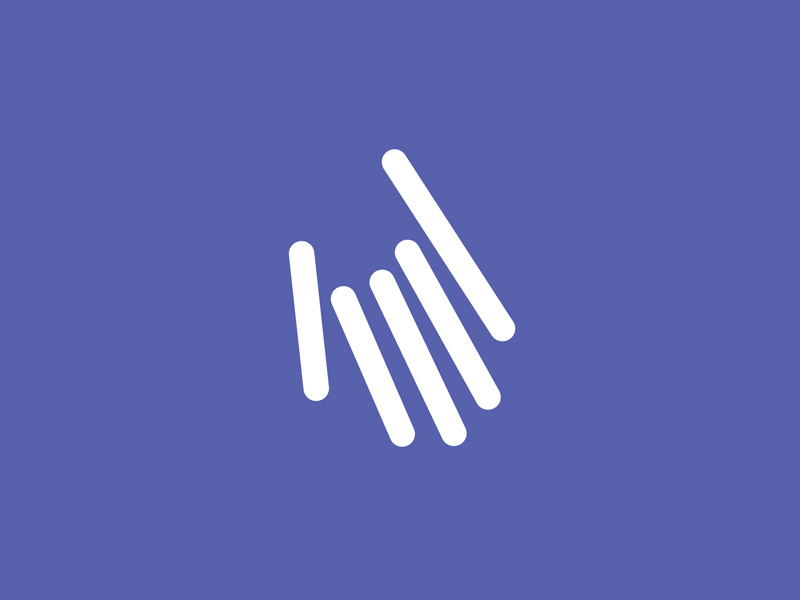 Rays of Help logo concept nonprofit organization logo design branding stripes lines hand help rays
