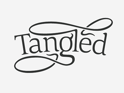 "Tangled" Typography branding font identity letter lines logo makoyed music northwest organic swirls tangled type typography vadim vadimages waves
