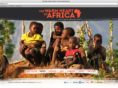 Website For a Film About Africa africa branding coffin heart illustration logo makoyed navigation type vadim vadimages warm website