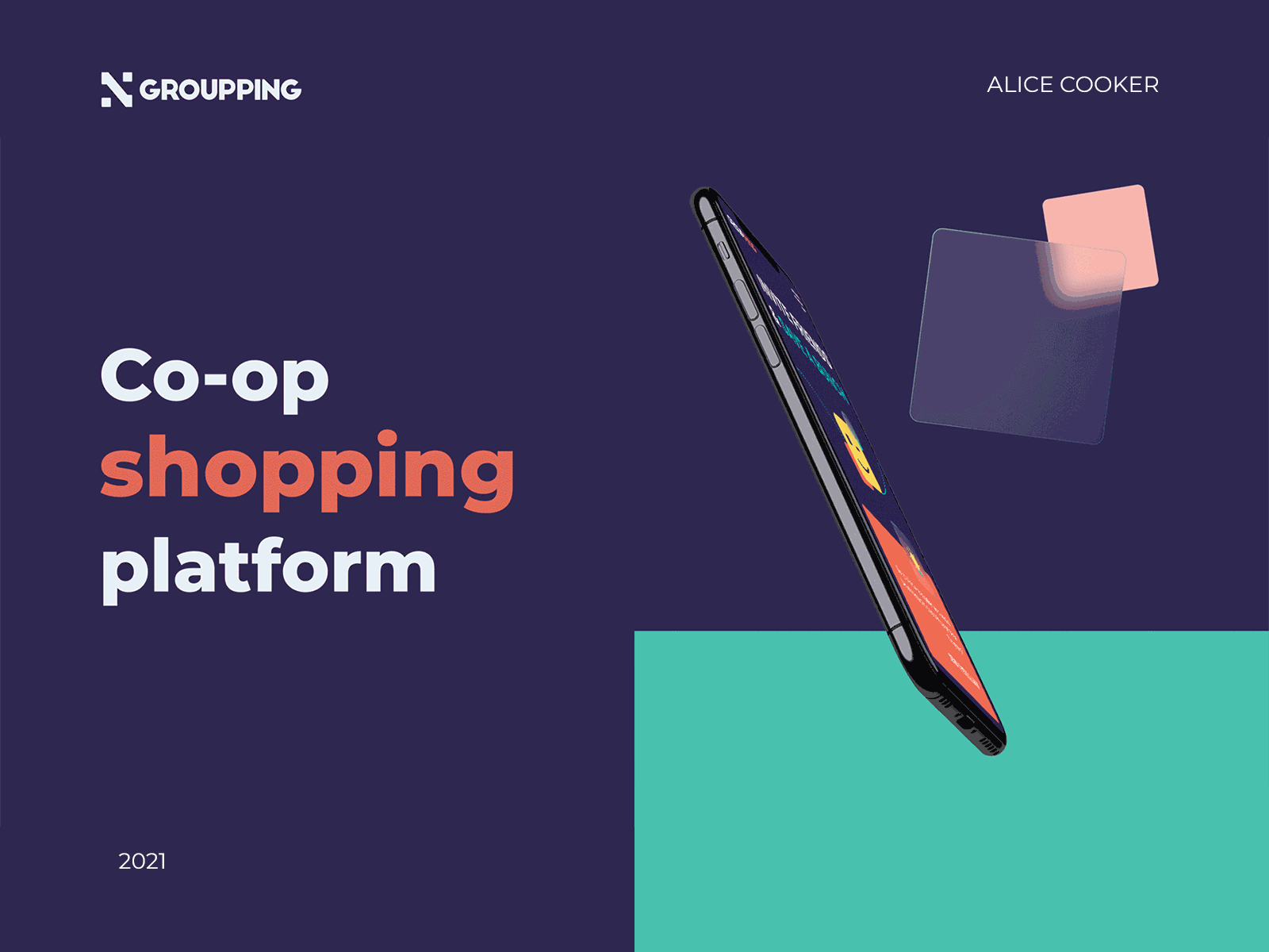 Groupping - shopping platform. 3d animation branding graphic design interactive logo mobile app motion graphics shopping ui