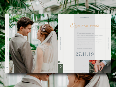 Wedding - Split screen Web design | Hype layout split screen webdesign