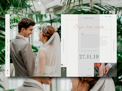 Wedding -  Split screen Web design |  Hype layout