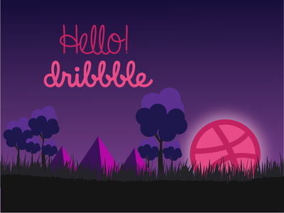 Dribble first shoot hello hello dribble illustration