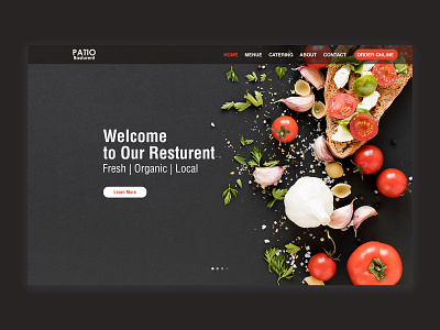 Restaurant Header creative design design header ui uidesign ux