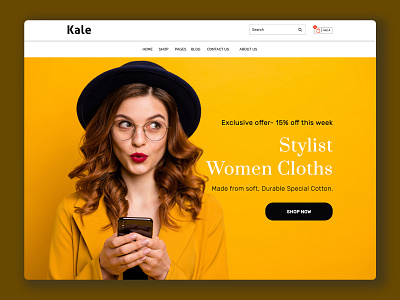 Kale- e commerce site UI Design creative design design e commerce e commerce header elegant header illustration ui uidesign ux