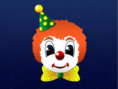 Icon for app "Congrats!" app blue background clown icon mobile