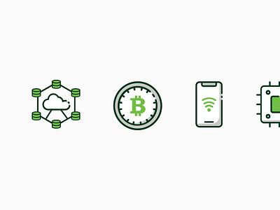 Flat Outline IoT Icons Detail