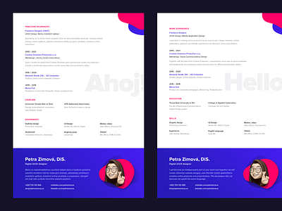 Personal Professional CV branding clean creative cv cv design cv resume design minimal ui