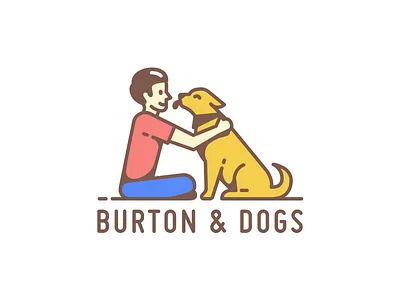 Burton & Dogs boy branding character character design design dog dog icon dog illustration illustration lab lick lov pet puppy