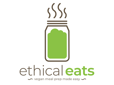 Ethical Eats Logo branding design flat illustration logo typography vector