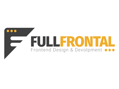 Full Frontal Logo branding design flat illustration logo typography vector