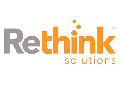 Rethink Logo branding design flat illustration logo typography vector