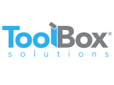 ToolBox Solutions Logo branding design flat illustration logo typography vector