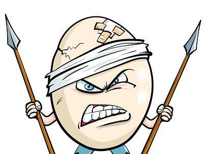 Angry egg adobeillustrator cartoon fun funny illustrator vector