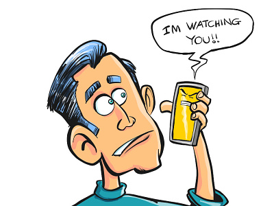 I'm watching you adobeillustrator cartoon character illustrator vector