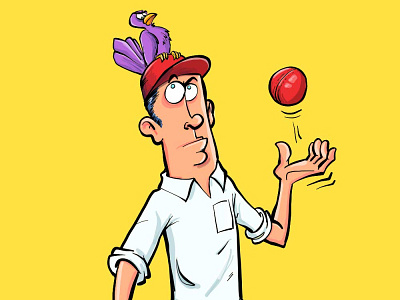 Not cricket adobeillustrator cartoon funny illustration illustrator vector