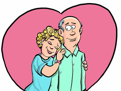 Couple in love adobeillustrator cartoon illustration illustrator vector