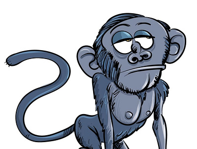 Monkey adobeillustrator cartoon illustration illustrator vector