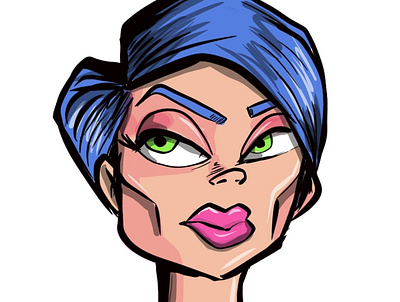 Evil woman adobe adobeillustrator cartoon character illustration illustrator vector