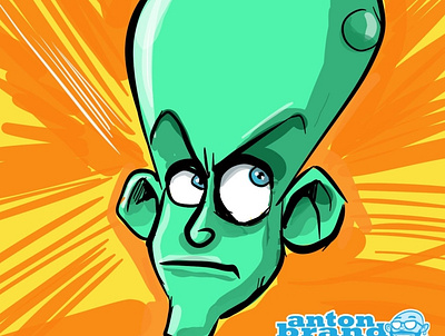 Alien head adobeillustrator alien cartoon character illustration illustrator vector