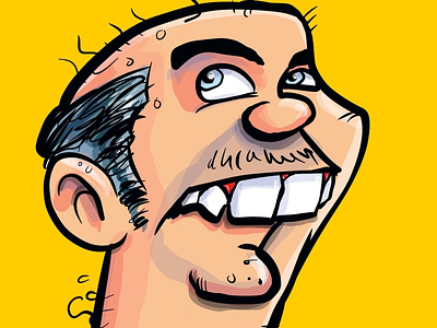 Big teeth man adobeillustrator cartoon character cute fun illustrator vector